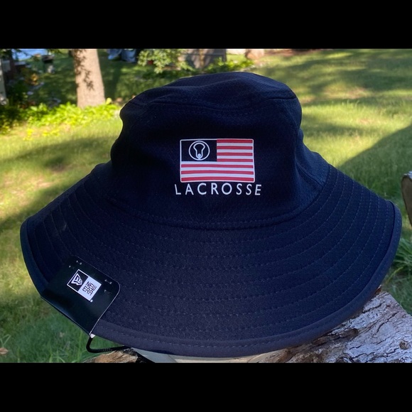 New Era/OTC Lacrosse Other - NWT OTC Lacrosse Flag UV50+ Bucket Hat by New Era Navy